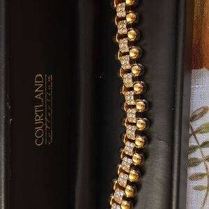 Cinder Swaroski Gold and Silver Bracelet